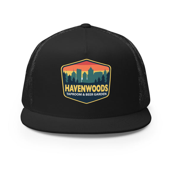 5-Panel Trucker Hat | Yellow Border