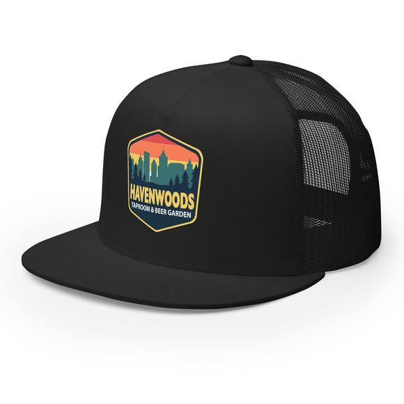 5-Panel Trucker Hat | Yellow Border