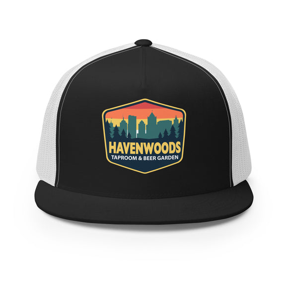5-Panel Trucker Hat | Yellow Border