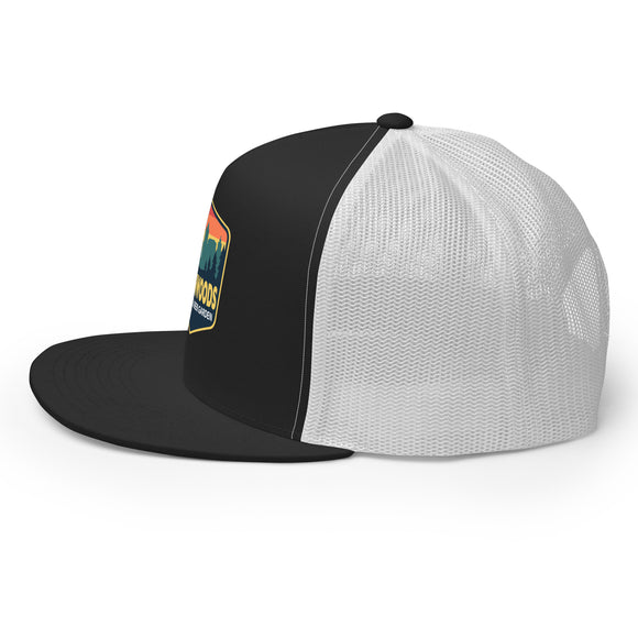 5-Panel Trucker Hat | Yellow Border