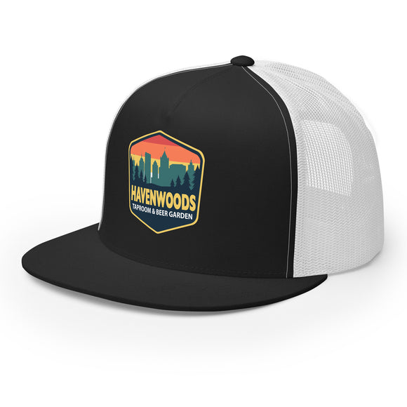 5-Panel Trucker Hat | Yellow Border