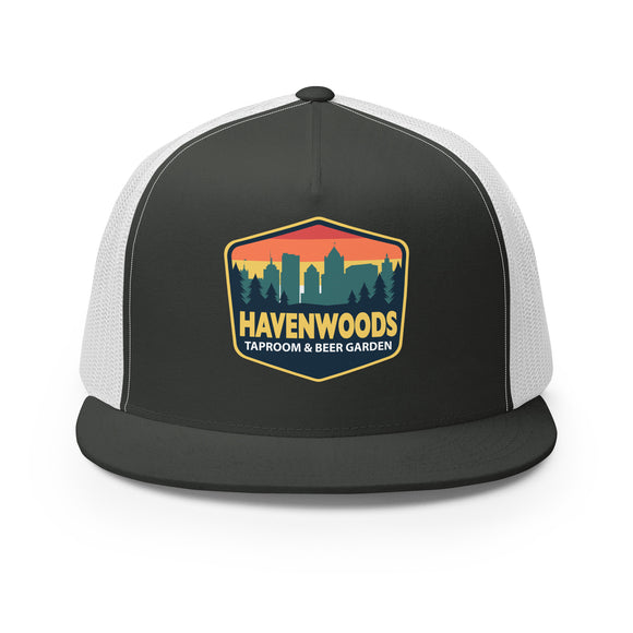 5-Panel Trucker Hat | Yellow Border