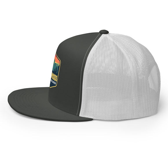 5-Panel Trucker Hat | Yellow Border