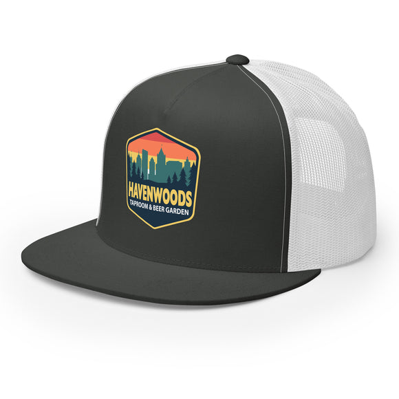5-Panel Trucker Hat | Yellow Border
