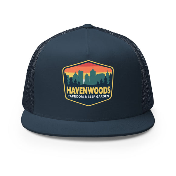 5-Panel Trucker Hat | Yellow Border