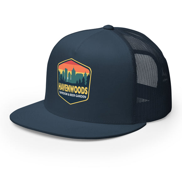 5-Panel Trucker Hat | Yellow Border