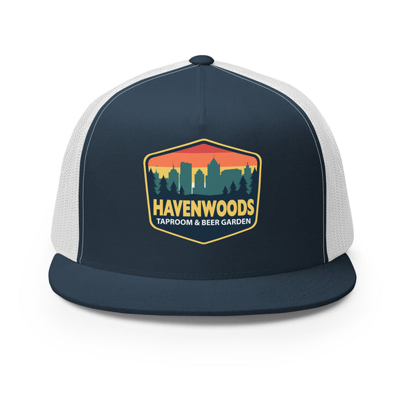 5-Panel Trucker Hat | Yellow Border
