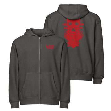 Unisex Premium Full Zip Hoodie | Red Robohead - 0
