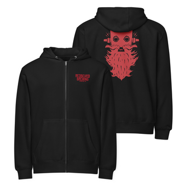 Unisex Premium Full Zip Hoodie | Red Robohead
