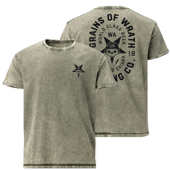 Unisex Stone-Washed Tee | GOW Badge