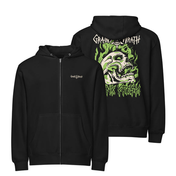 Unisex Premium Full Zip Hoodie | Drink Fresh Skull