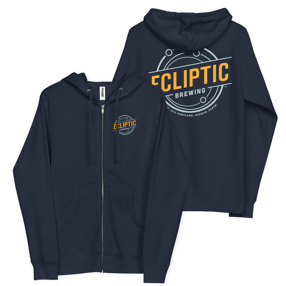 Unisex Cotton Zip Hoodie | Classic Badge