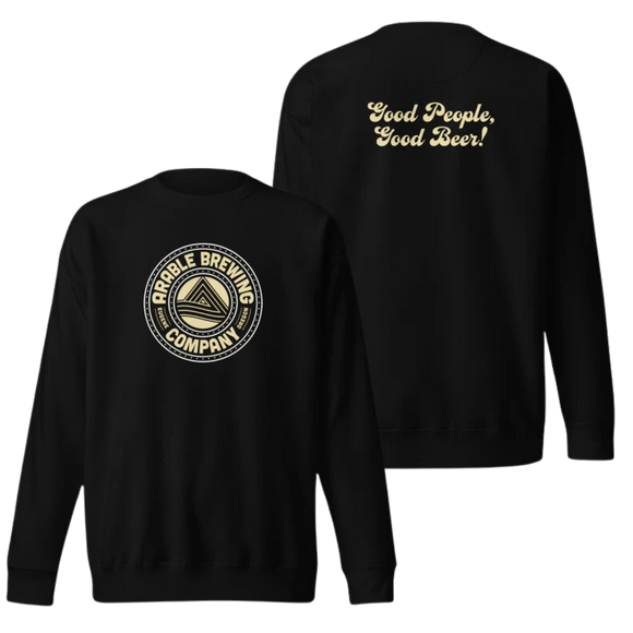 Premium Crewneck Sweatshirt | Good People Good Beer | Bout It Merch