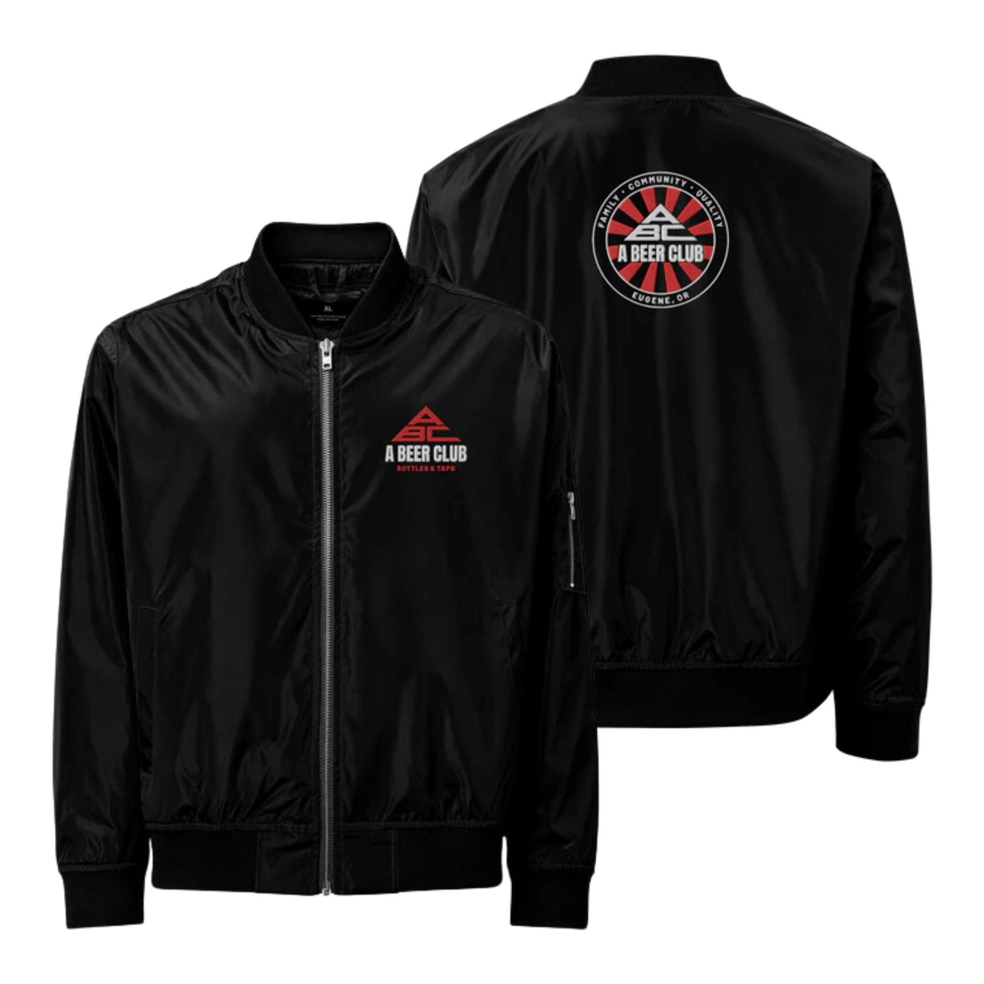 Polyester Bomber Jackets | A Beer Club Bomber Jacket | Bout It Merch