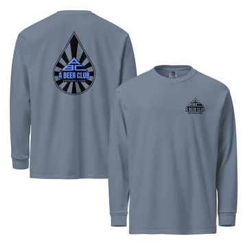 Long Sleeve Tee | Navy & Drop Blue Back