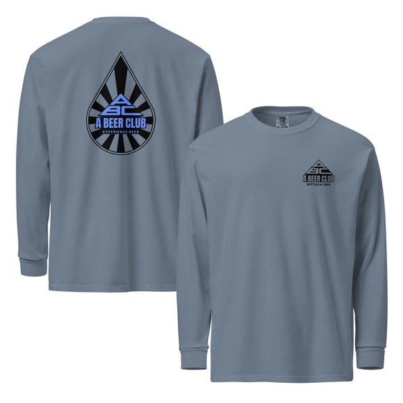 Comfort Colors Long Sleeve | Navy & Drop Blue Back