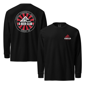 Long Sleeve Tee | Black & Red Sunburst
