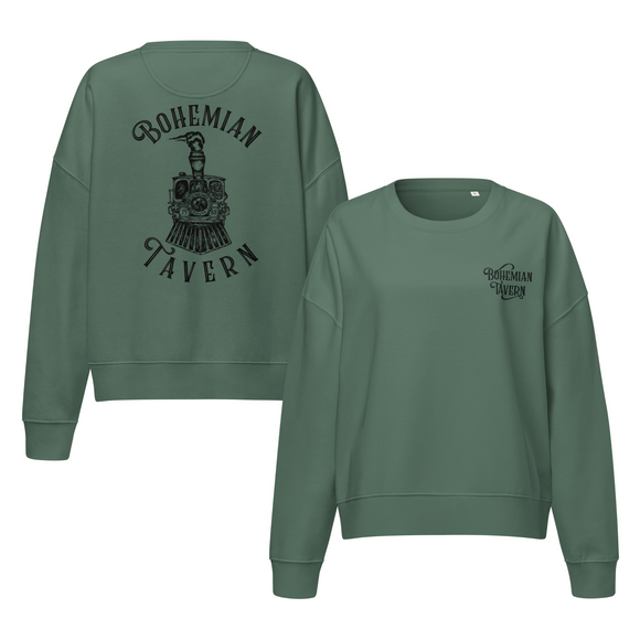 Women’s Organic Crewneck Sweatshirt | Black logo