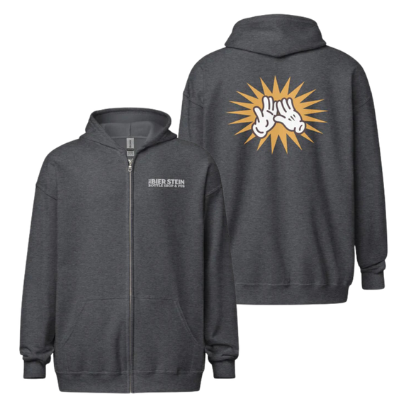 Zip Hoodie | Embroidered Front | High Five