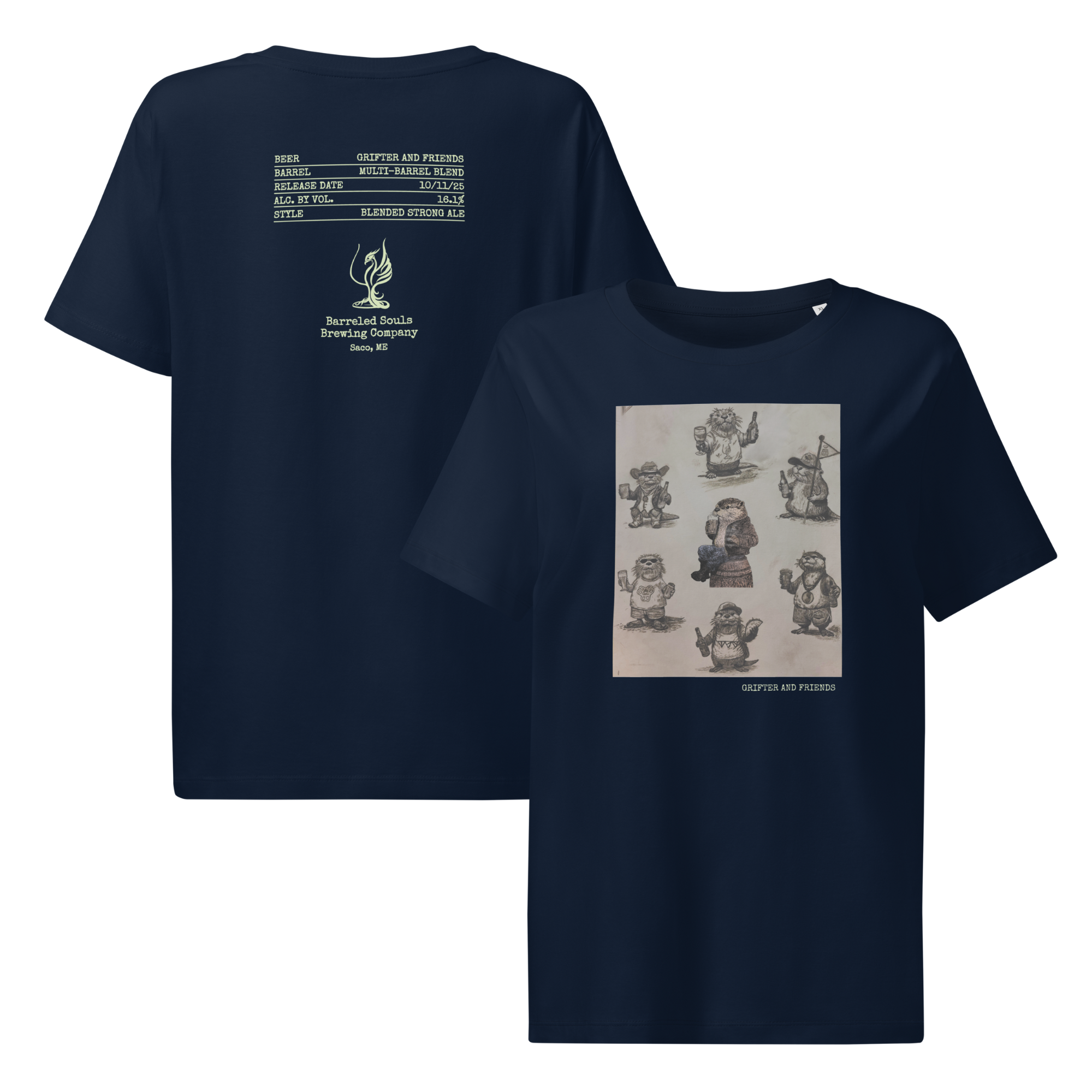 Women's Organic Cotton T-shirt | Grifter and Friends & 5 more Otters