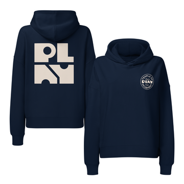 Women's Organic Hoodie | Faded White Badge & Square