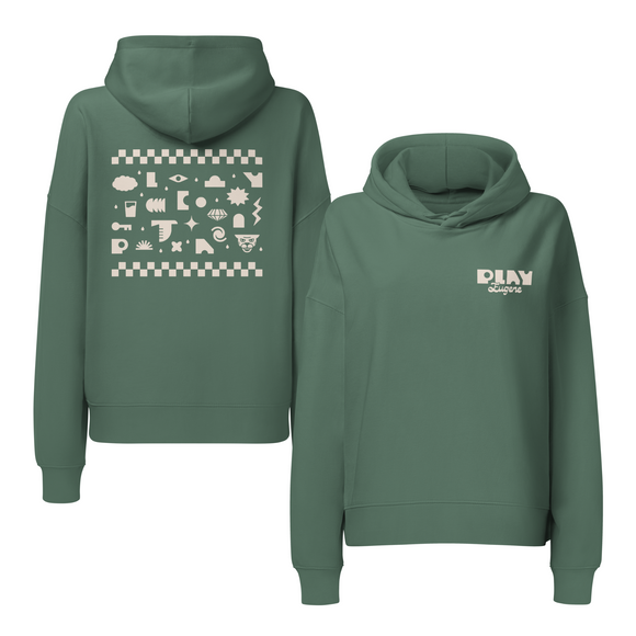 Women’s Organic Mid-weight Hoodie | Faded White Wall