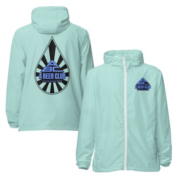 Unisex Lightweight Zip Up Windbreaker | Blue Teardrop