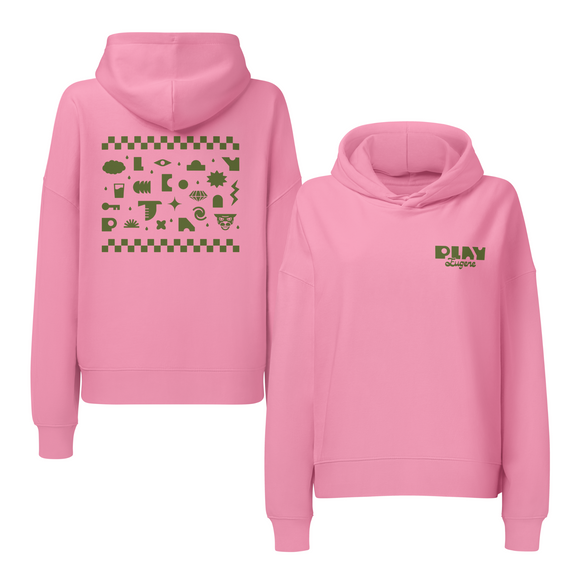 Women’s Organic Mid-weight Hoodie | Leafy Green Wall