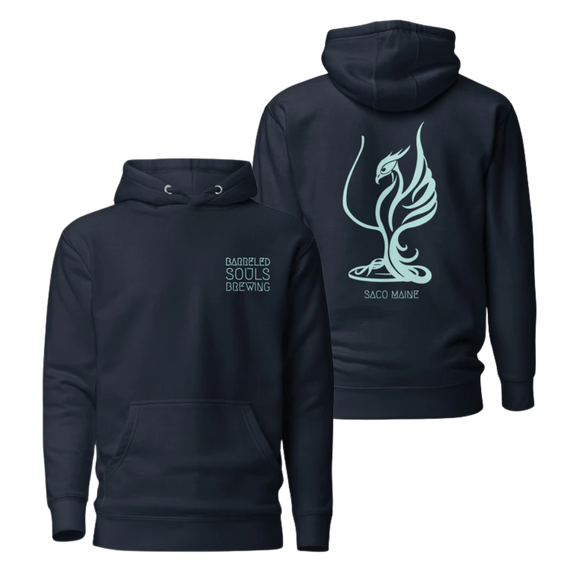 Premium Cotton Hoodie | Baby Blue Phoenix
