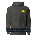 Premium Cotton Hoodie | Yellow Horizontal Logo & Laser Eyes-2