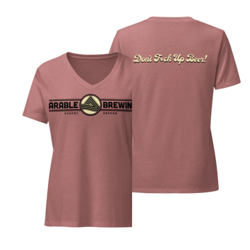 Women’s Relaxed V-Neck T-shirt | Horizontal "DFUB!"