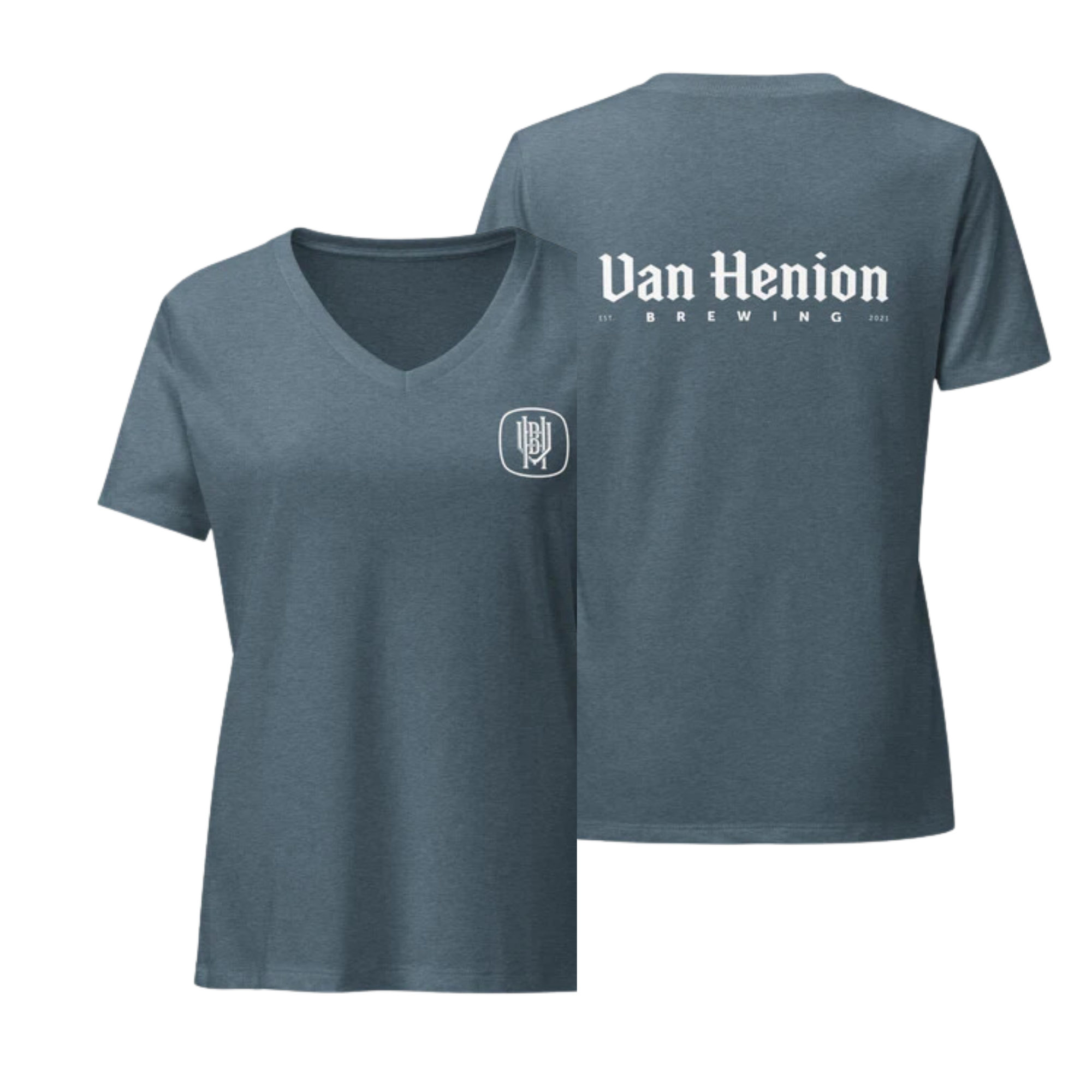 Women's V-Neck T Shirt | White Back Logo | Bout It Merch