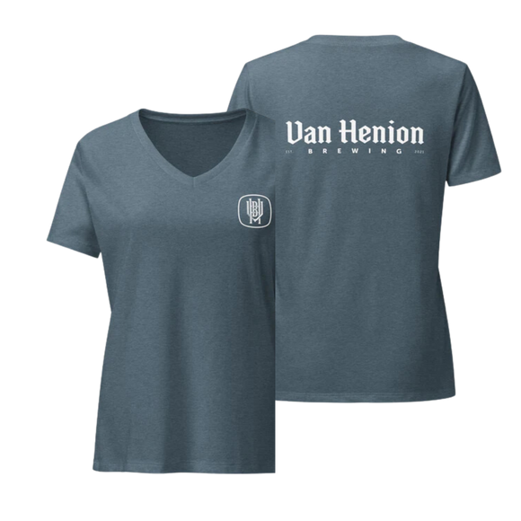 Women's V-Neck T Shirt | White Back Logo | Bout It Merch