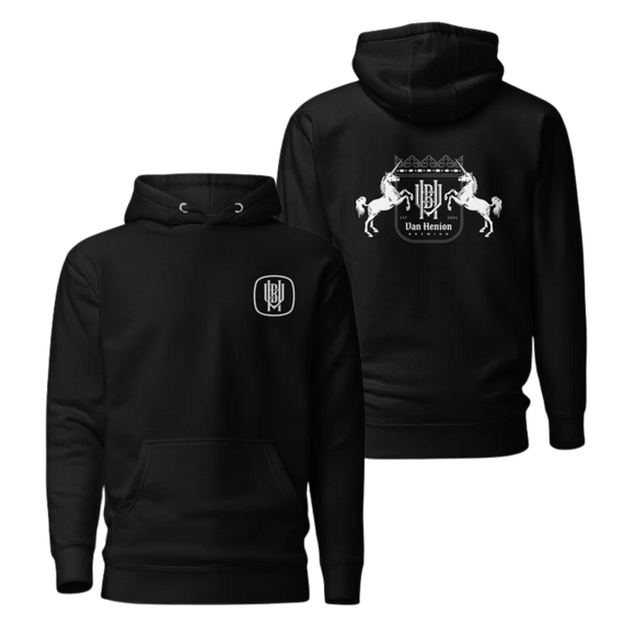 Premium Cotton Hoodie | Black Unicorns