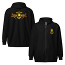 Zip Hoodie | Embroidered Chest Skull-1