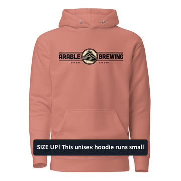 Buy dusty-rose Premium Cotton Hoodie | Horizontal "DFUB!"