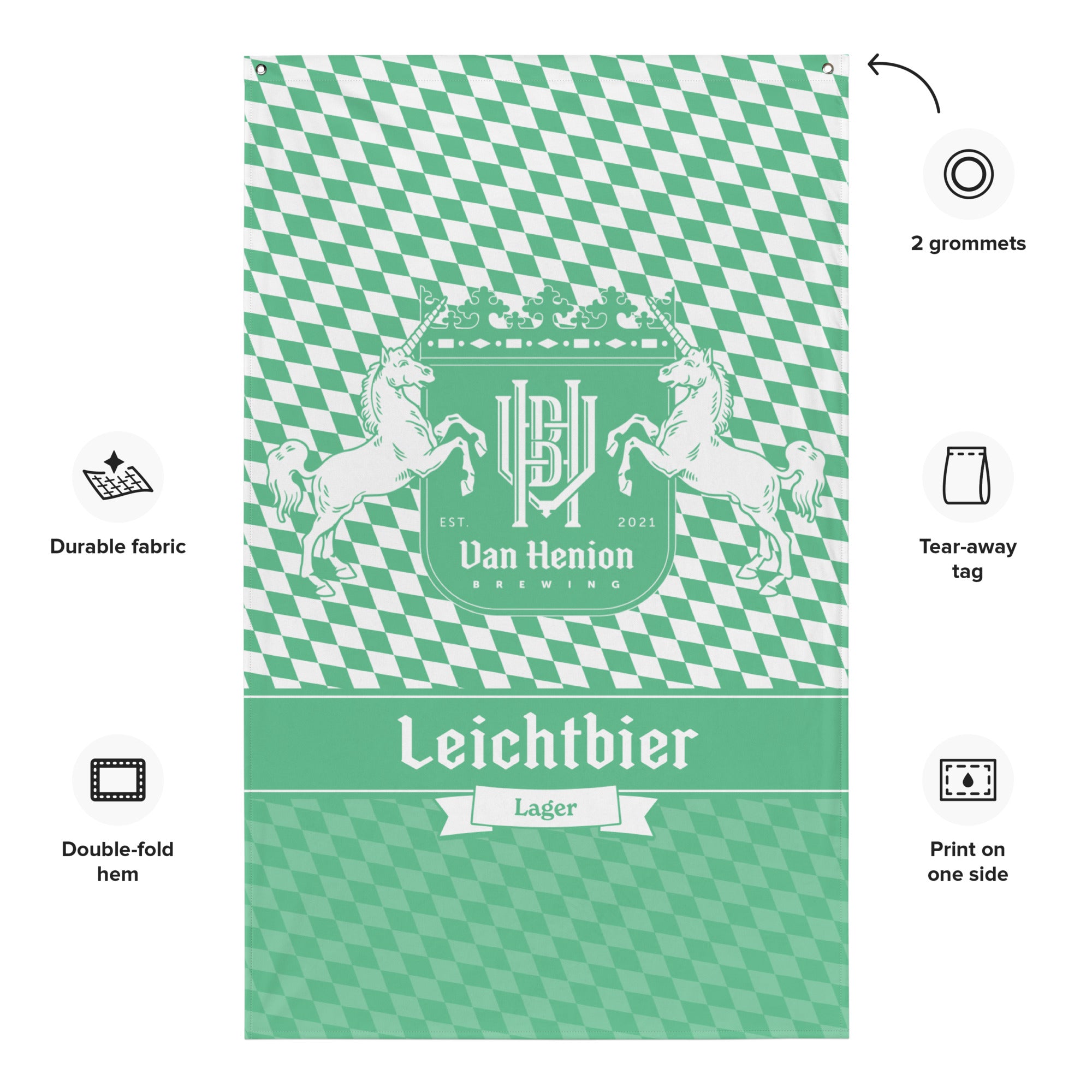 Van Henion Brewing Flag | Large Leichtbier Flag | Bout It Merch