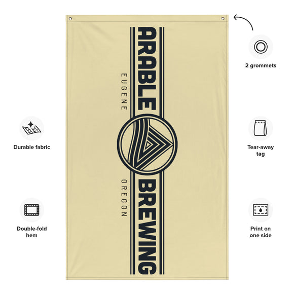 Arable Brewing Flag | Horizontal Logo Flag | Bout It Merch