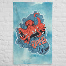 Hanging Beer Flag | Fluffy on Blue Flag | Bout It Merch