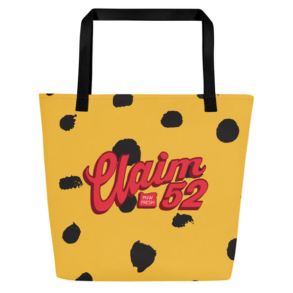 Large Tote Bag | OG Red on Yellow | Bout It Merch
