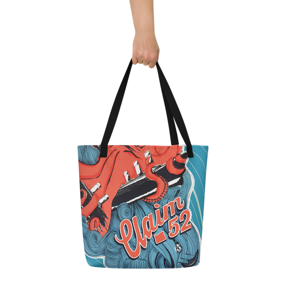 All Over Print Tote Bag | Claim 52 Graphic Tote | Bout It Merch