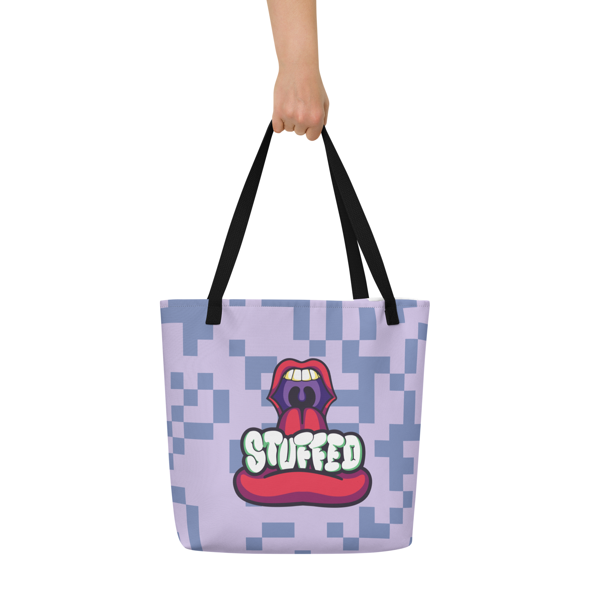 Custom Tote Bags | Stuffed Mouth Graphic Tote | Bout It Merch