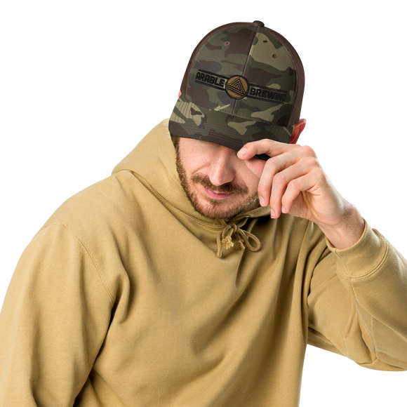 Camouflage Trucker Hat | Embroidered | Lettering