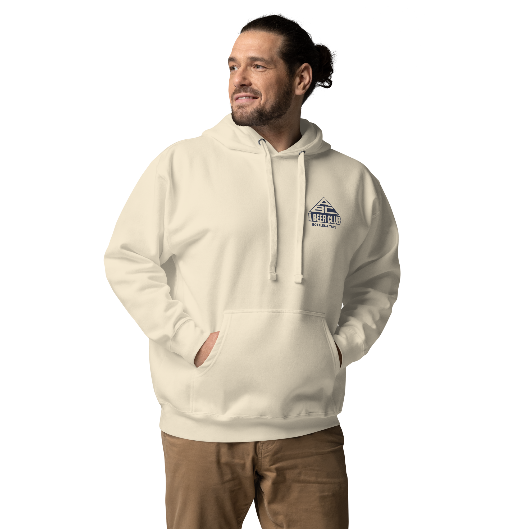 Premium Cotton Hoodie | Navy & Green Sunburst