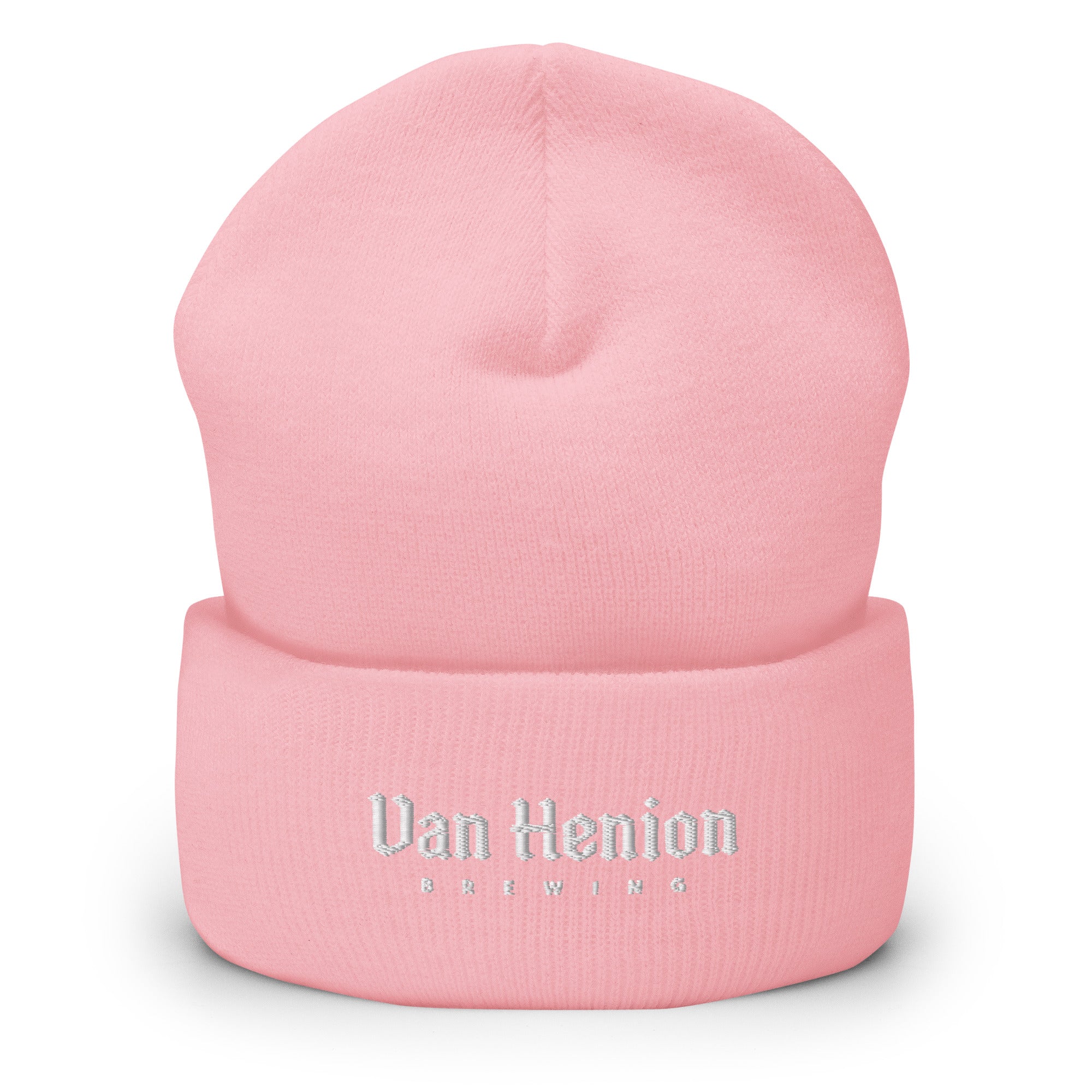 Embroidered Cuffed Beanie | White Lettering Graphic | Bout It Merch
