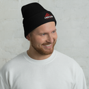 Cuffed Beanie | Embroidered | OG White & Red-10