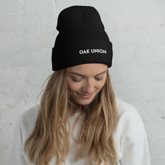 Oak Union Cuffed Beanie | Embroidered Beanie | Bout It Merch
