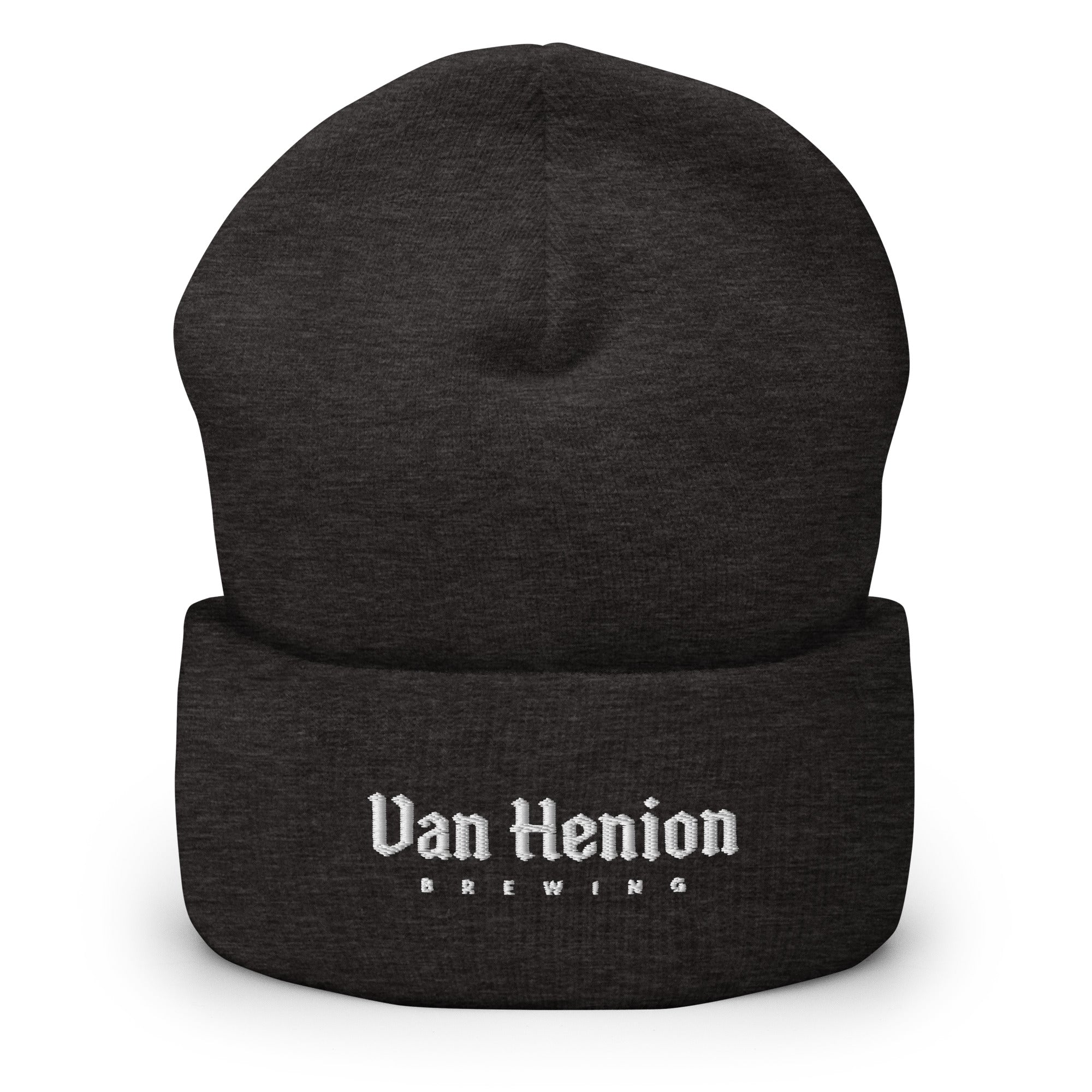 Embroidered Cuffed Beanie | White Lettering Graphic | Bout It Merch