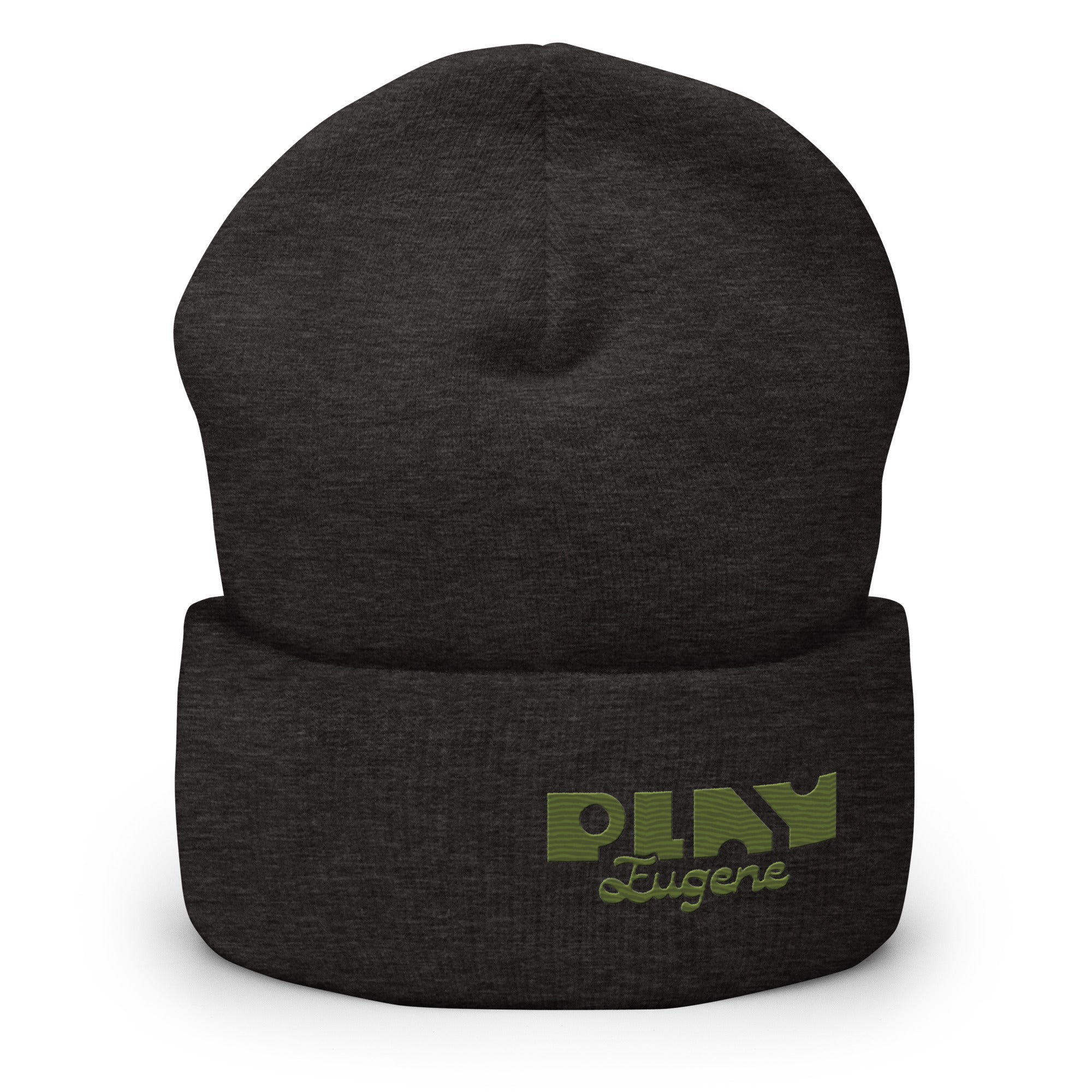 Custom Embroidered Beanies | Play Eugene Cuffed Beanie | Bout It Merch