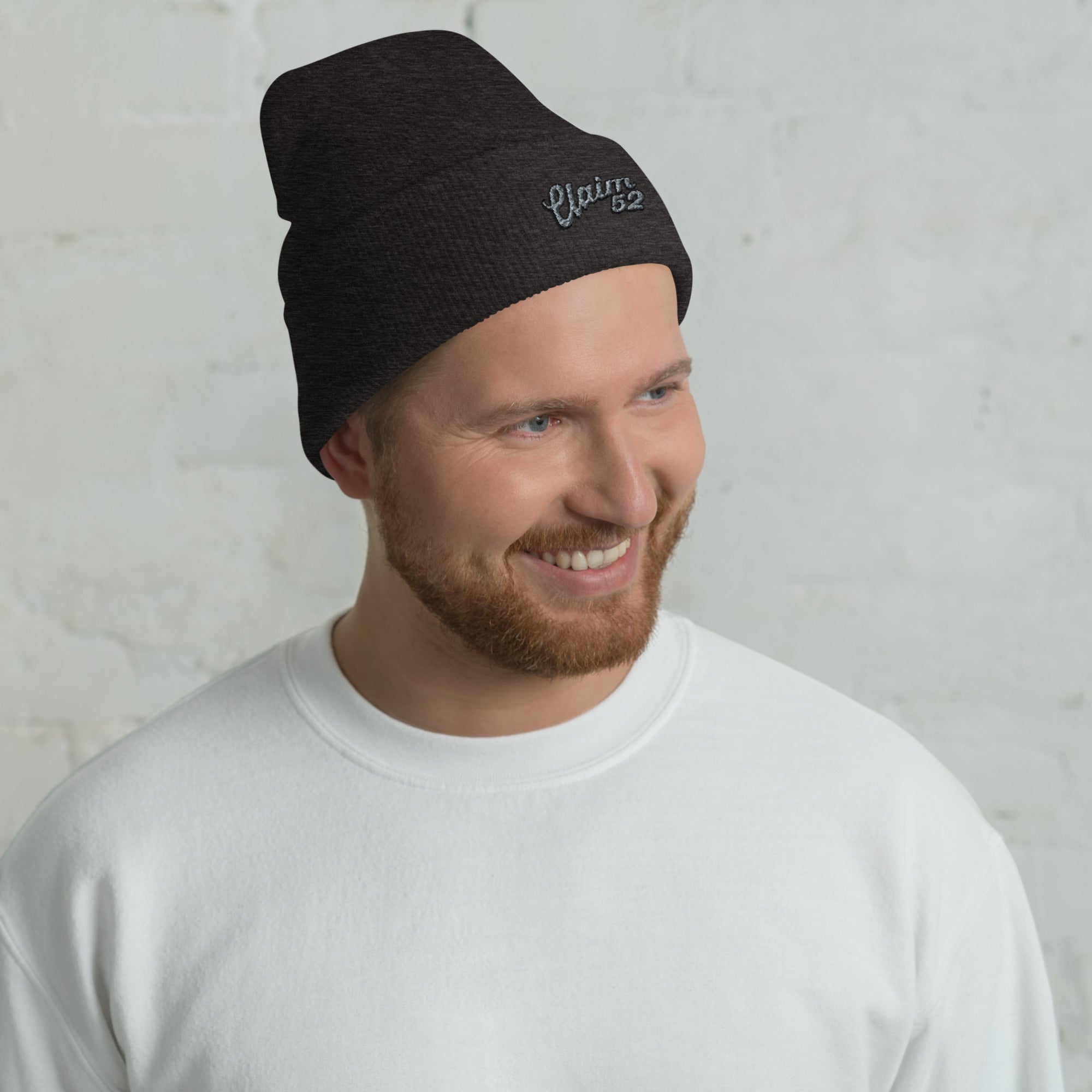 Cuffed Beanie | Embroidered | OG Grey